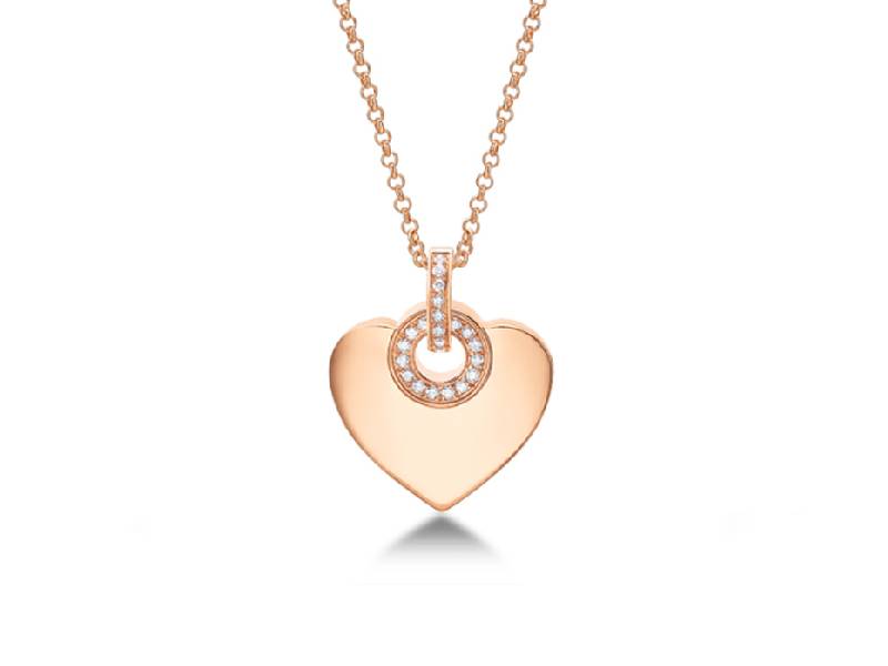 COLLANA CIONDOLO CUORE BULGARI BULGARI ORO ROSA E DIAMANTI  BULGARI CL857313